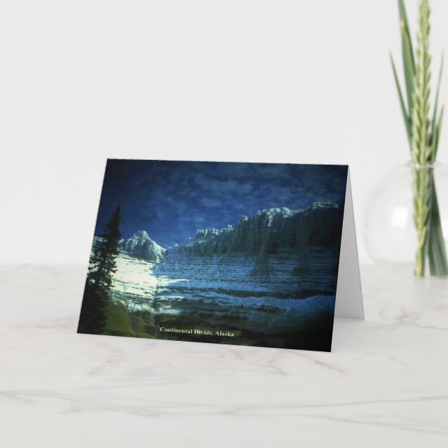 Great Continental Divide Alaska General Friendship Letterpress Thank You Card (Front)