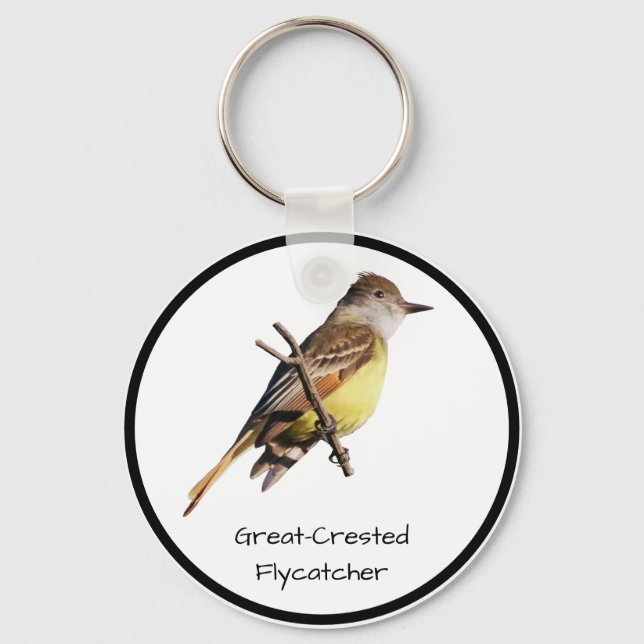 Great-Crested Flycatcher Keychain (Front)