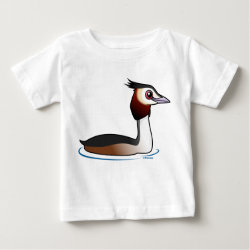 Great Crested Grebe Baby Fine Jersey T-Shirt
