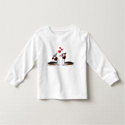 Great Crested Grebes in Love Toddler Long Sleeve T-Shirt