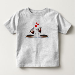 Great Crested Grebes in Love Toddler Fine Jersey T-Shirt