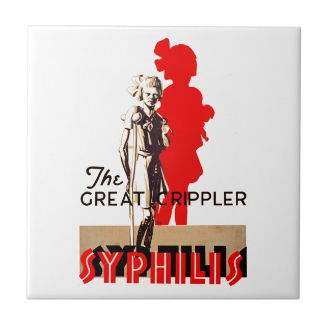 Great Crippler ~ Syphilis Ceramic Tile (Front)