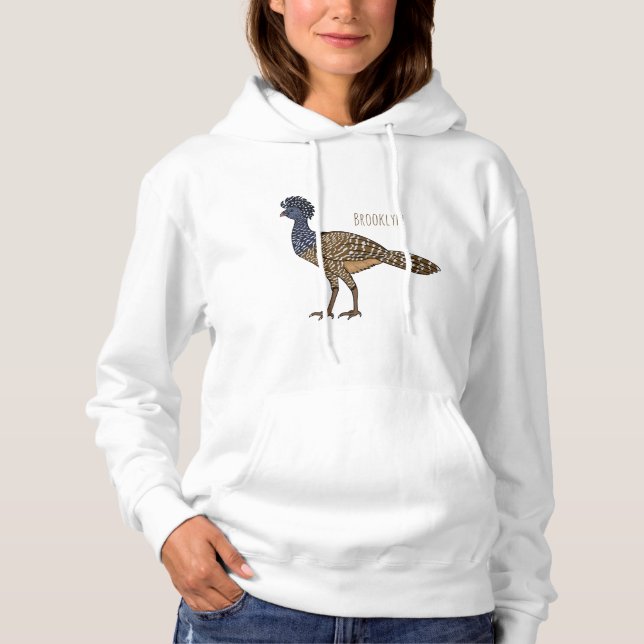 Great curassow bird cartoon illustration hoodie (Front)