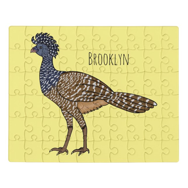 Great curassow bird cartoon illustration jigsaw puzzle (Puzzle Horizontal)