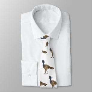 Great curassow bird cartoon illustration neck tie