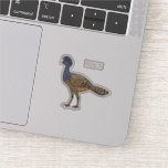 Great curassow bird cartoon illustration  sticker