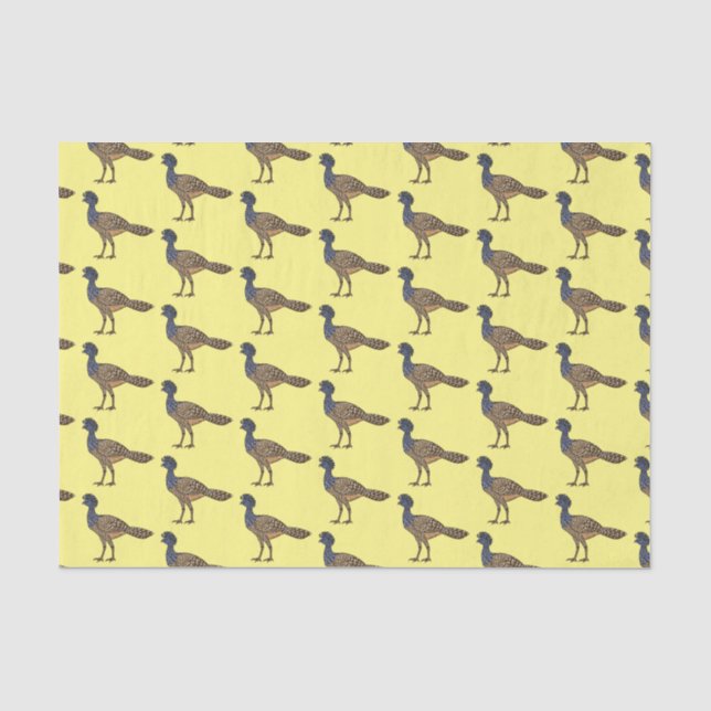 Great curassow bird cartoon illustration tissue paper (Front)