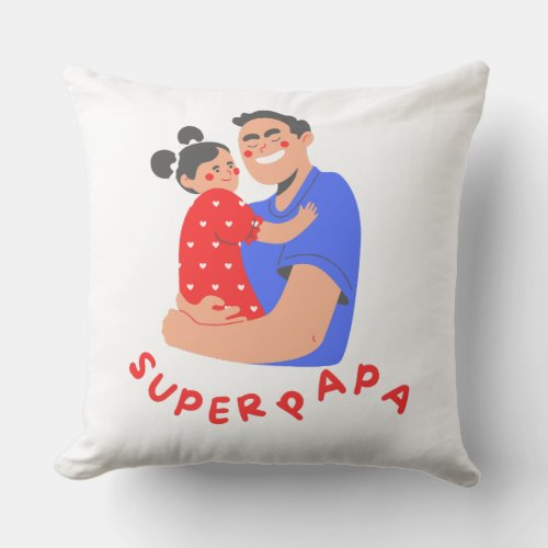 Great dad drool dads my hero better pa throw pillow