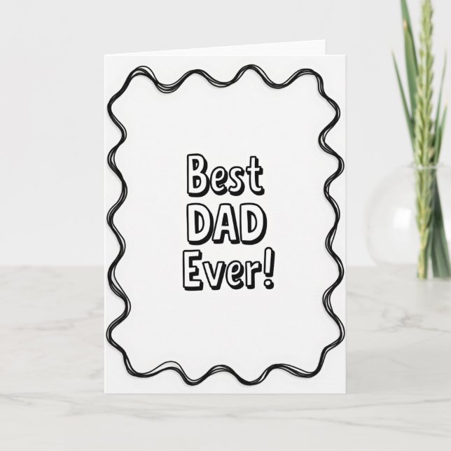 Great Dad Ever Text Card (Front)