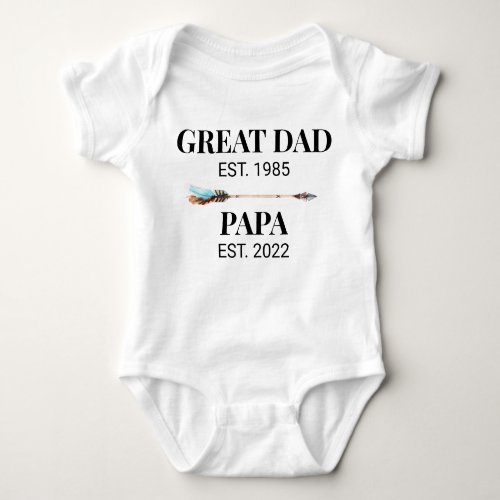 Great Dad Get Promoted to Papa Baby Bodysuit