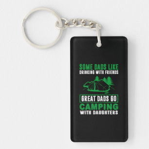 Great Dads Camping With Daughters Keychain