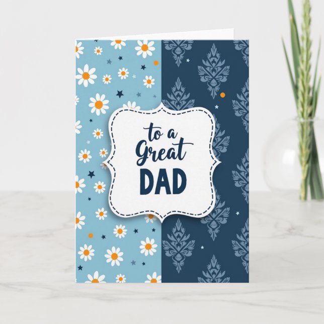 Great Dads Elegant Day Card (Front)