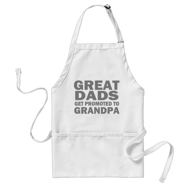 Great Dad's Get Promoted to Grandpa Adult Apron (Front)