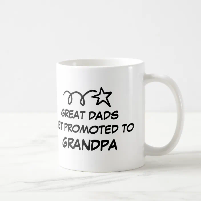Promoted To Grandpa Coffee Mug New Baby Father Gift New Grandpa Mug Drink Cup 