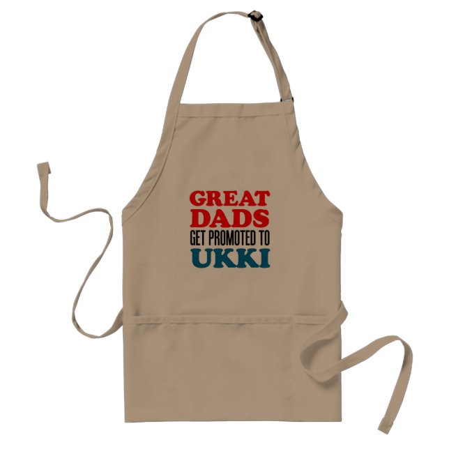 Great Dads Promoted To Ukki Adult Apron (Front)