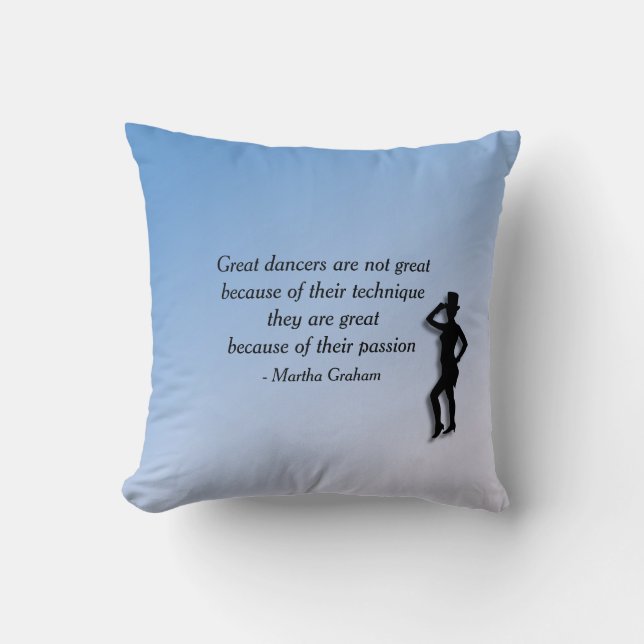 Great Dancer Motivational Pillow (Front)