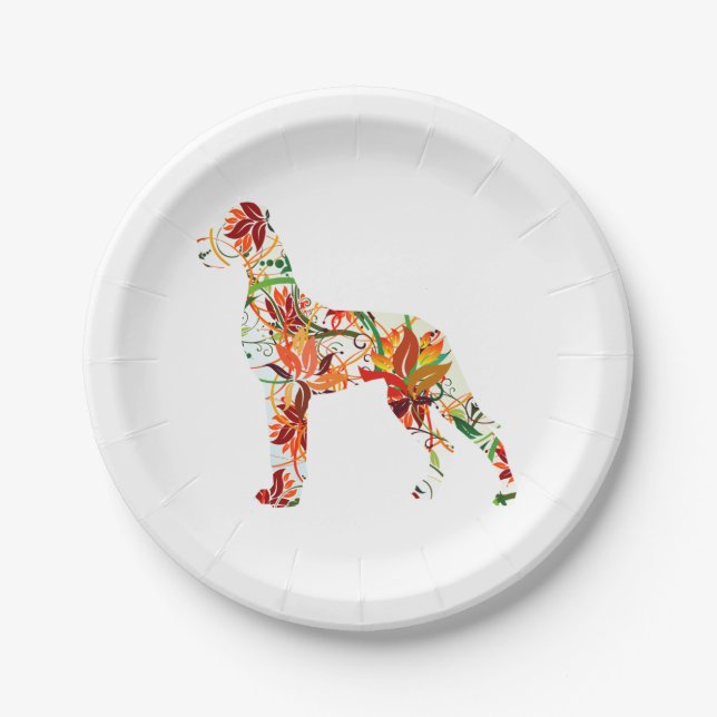 Great Dane Abstract Paper Plates (Front)
