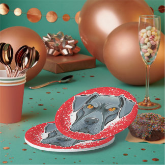 Great Dane Abstract Paper Plates
