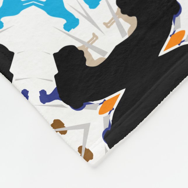 Great Dane abstract pattern Fleece Blanket (Corner)