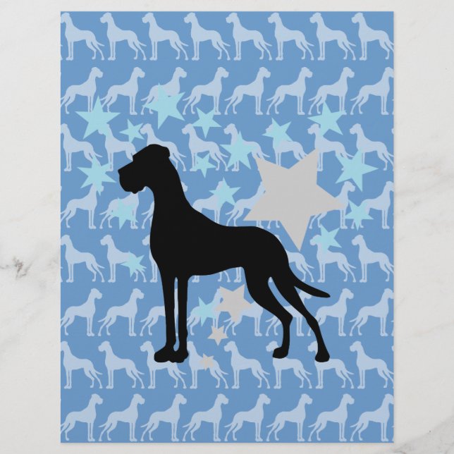 Great Dane and a Star Heart Flyer (Front)