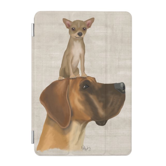 Great Dane and Chihuahua 2 iPad Mini Cover (Front)