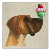 Great Dane and Cupcake