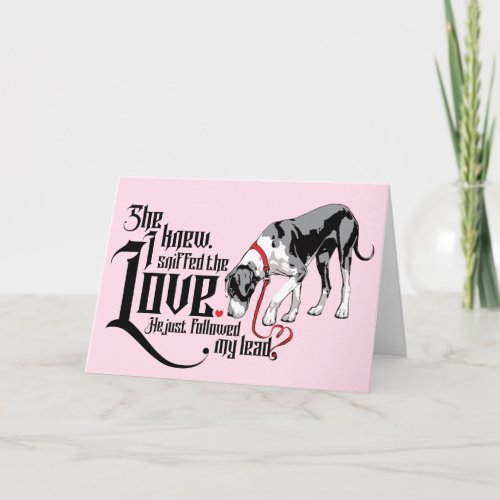 Great Dane and her proof, love is there Invitation