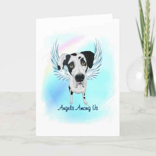 Great Dane Angel Dog Pet Loss Sympathy Card