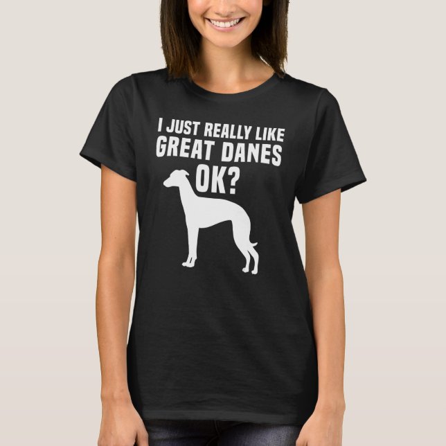 Great Dane Apparel Great  Dog Owners Design T-Shirt (Front)