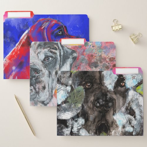 Great Dane artistic folders