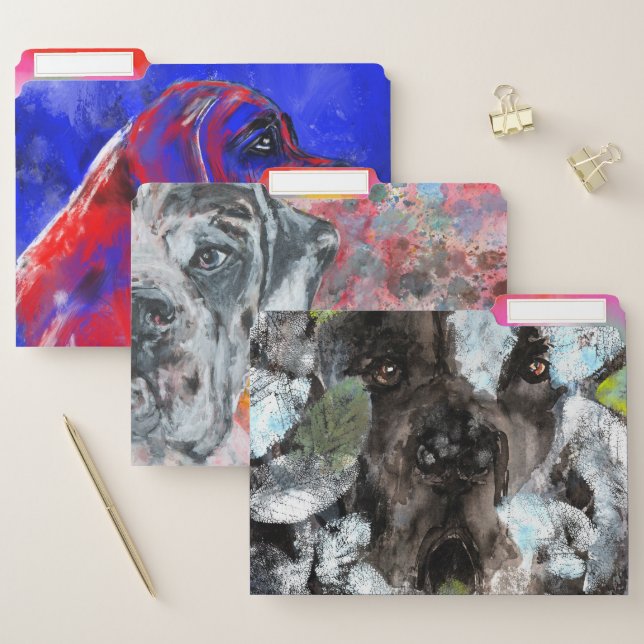 Great Dane artistic folders (Set)