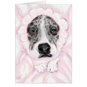 Great Dane Baby Mantled Merle Girl Announcements