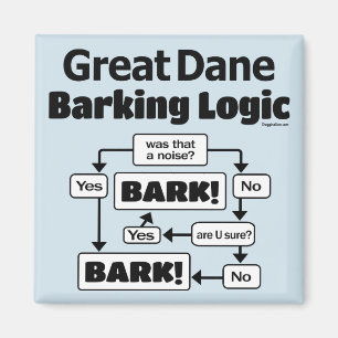 Great Dane Barking Logic Magnet