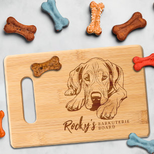 Great Dane Barkuterie Dog Treat Wood Engraved Cutting Board