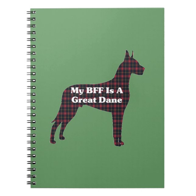 Great Dane BFF Notebook (Front)