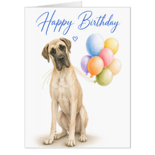 Great Dane Big Birthday Card