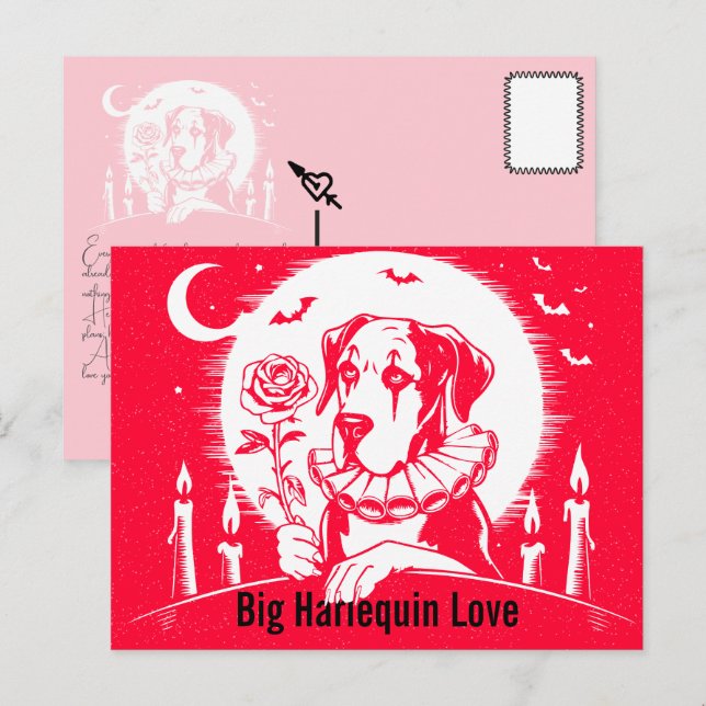 Great Dane "BIG LOVE" Postcard (Front/Back)