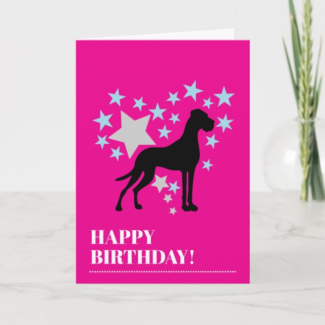 Great Dane Birthday Card (Front)