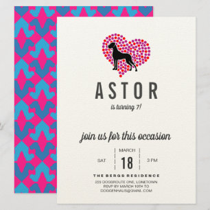 Great Dane Birthday Invitation