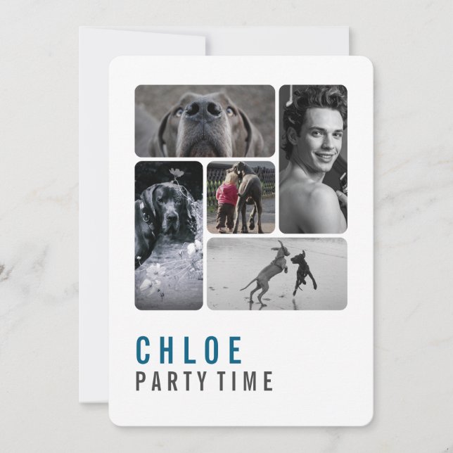 Great Dane Birthday Invitation (Front)