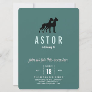 Great Dane Birthday Invitation