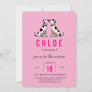 Great Dane Birthday Invitation