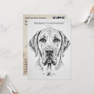 Great Dane Birthday Party Invitation