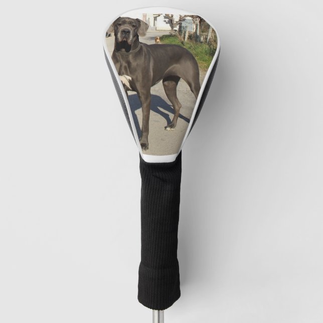great dane black full golf head cover (Front)