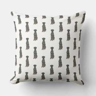 Great Dane (Black) Throw Pillow