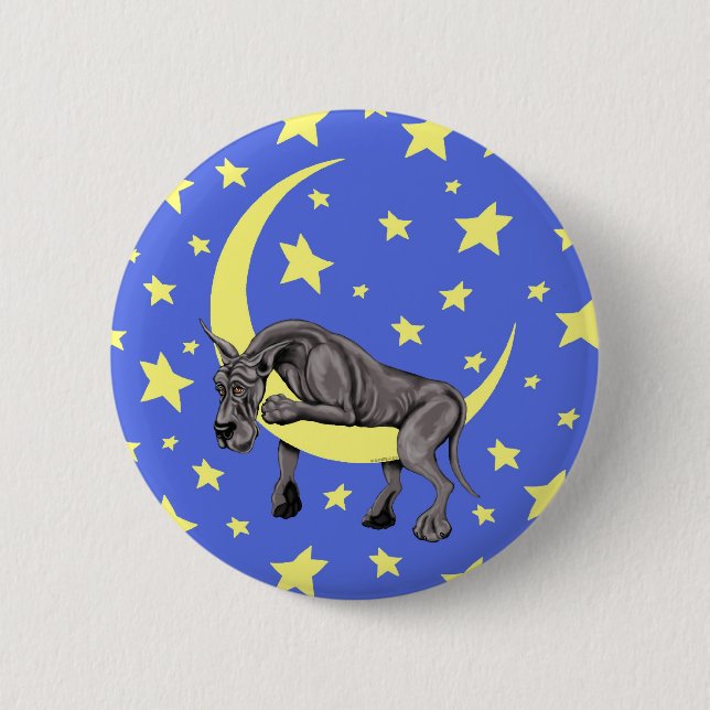 Great Dane Black Twinkle - Customized Button (Front)