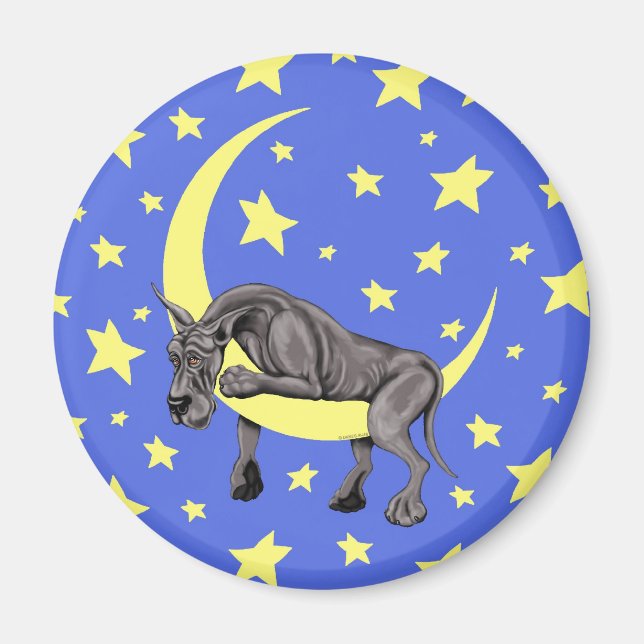 Great Dane Black Twinkle - Customized Magnet (Front)