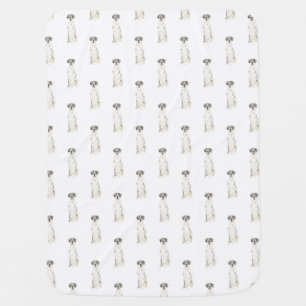 Great Dane (Black White Harlequin) Baby Blanket