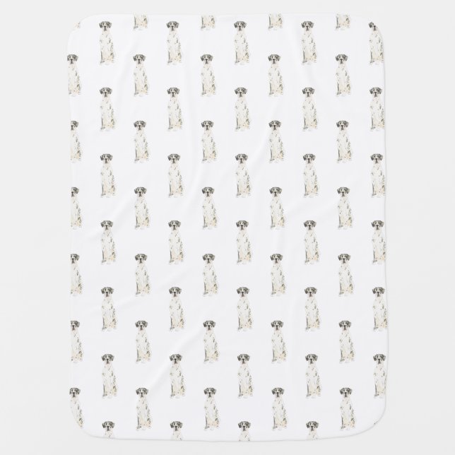 Great Dane (Black White Harlequin) Baby Blanket (Front)