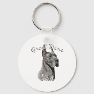 Great Dane (blue) Dad 2 Keychain